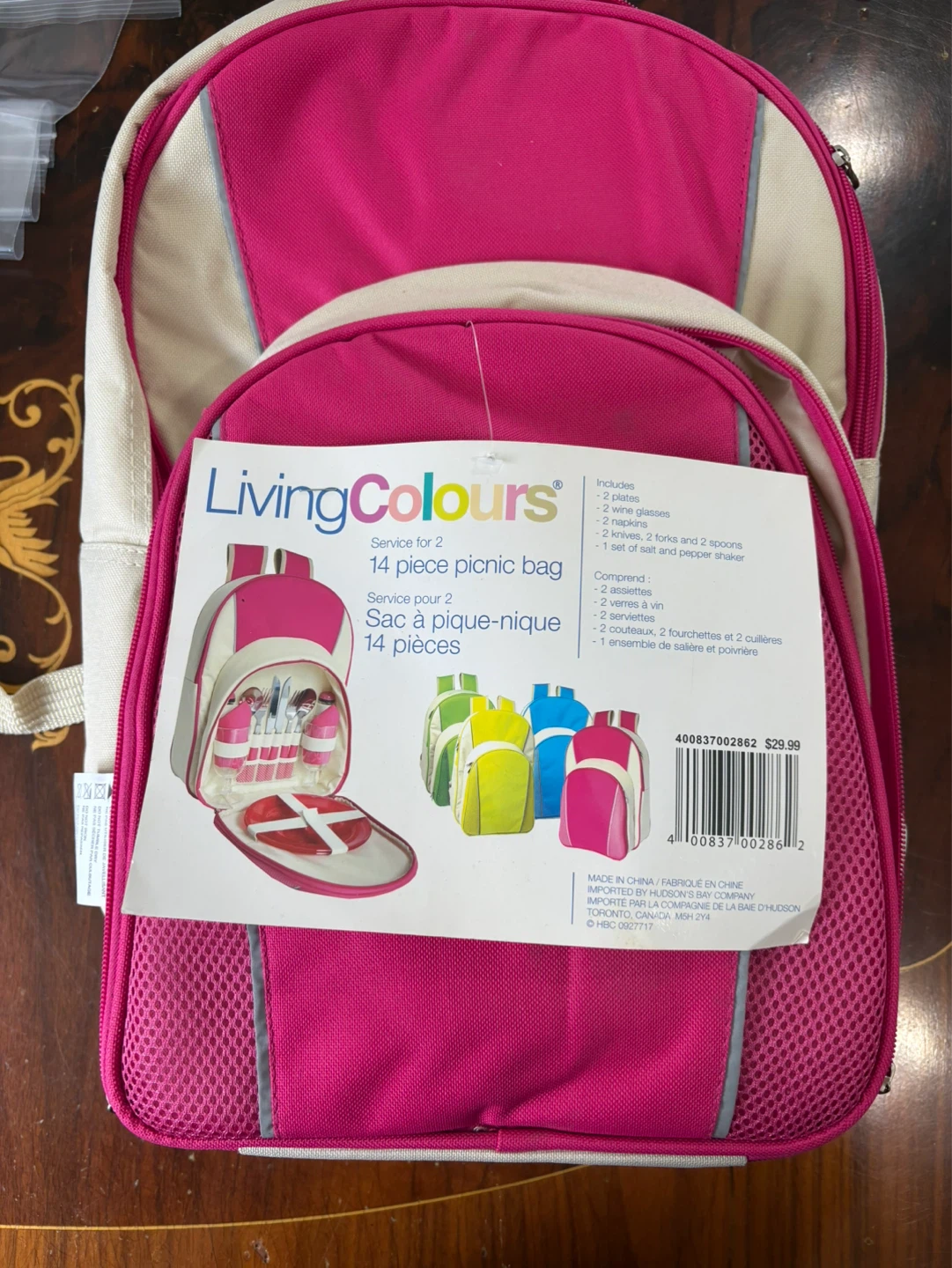 Living Colours 14 Piece Picnic Bag