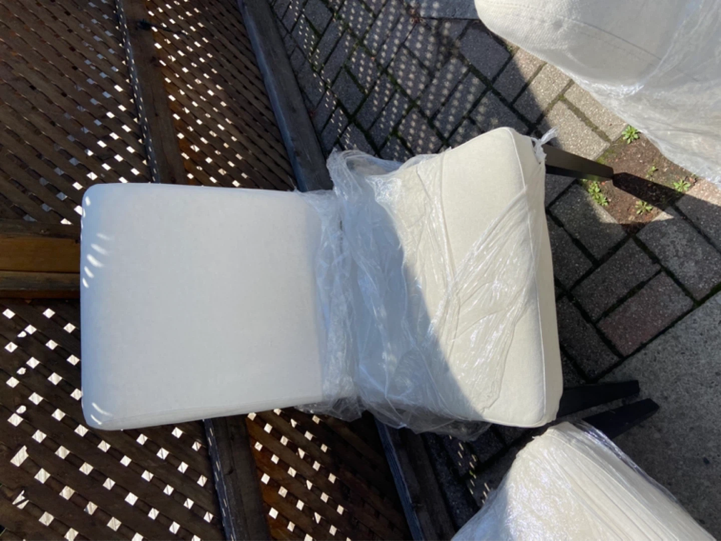 4 White Outdoor Chair Cushions (Set of 4) - photo 2