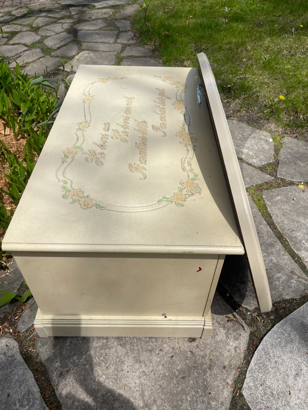 Children's Vintage blanket Box with Mirror - photo 2