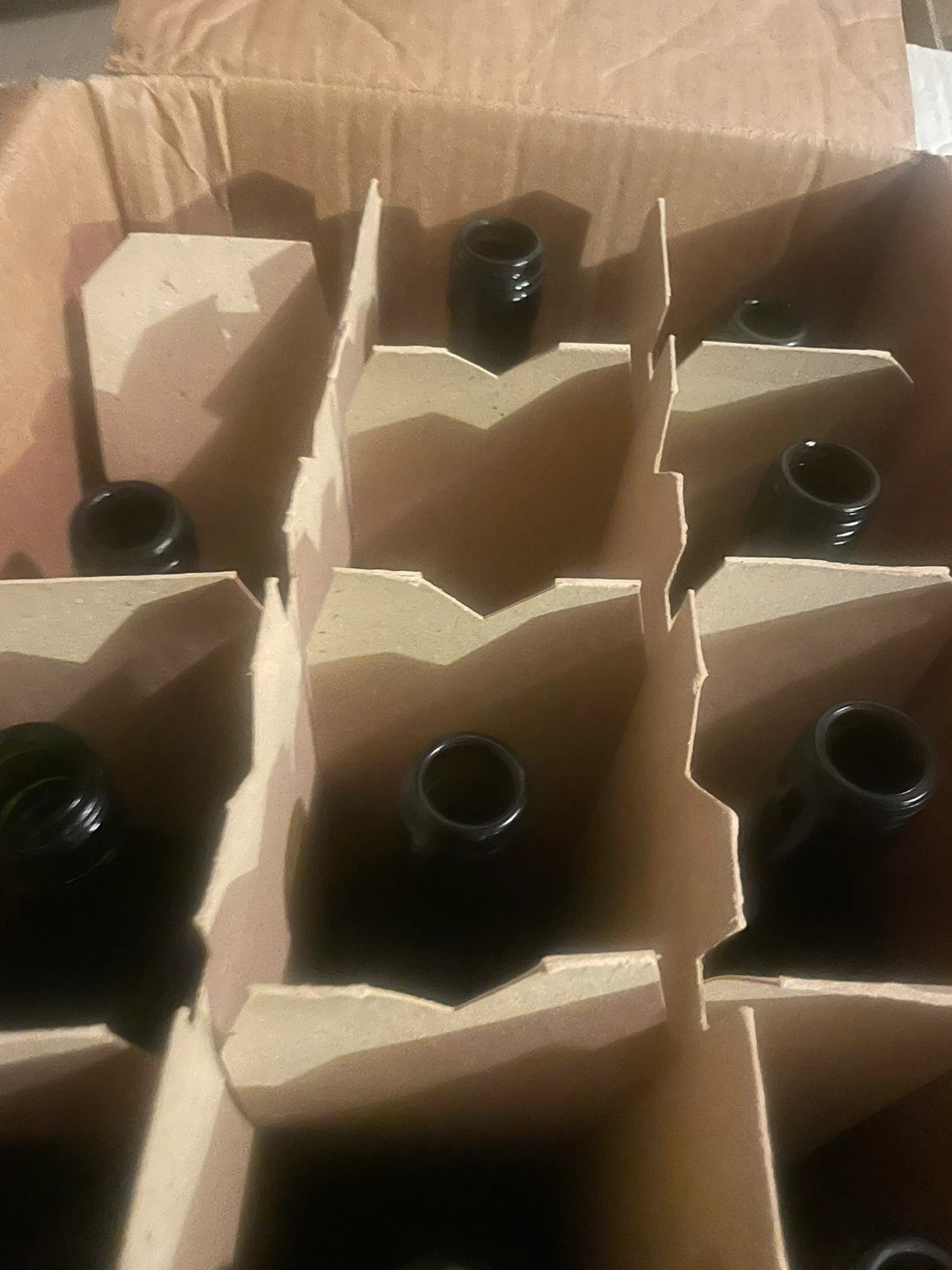 Case of 12 Green Glass Bottles - photo 2