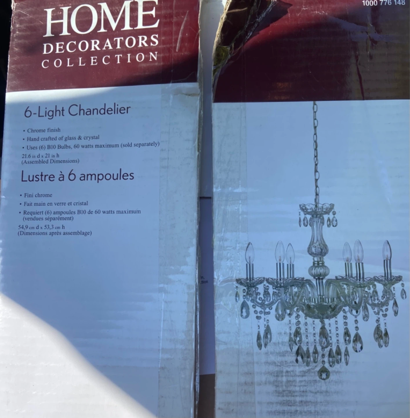 6-Light Chandelier New in Box - photo 4