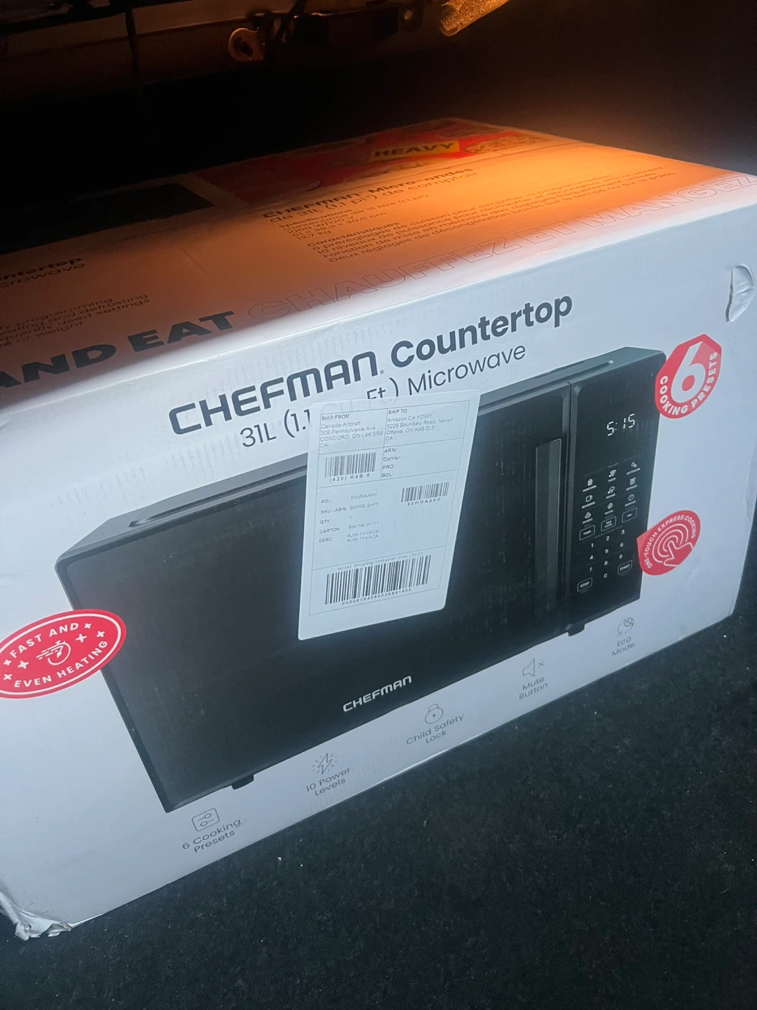 CHEFMAN Countertop 31L (1.1 Cu. Ft.) Microwave - photo 3
