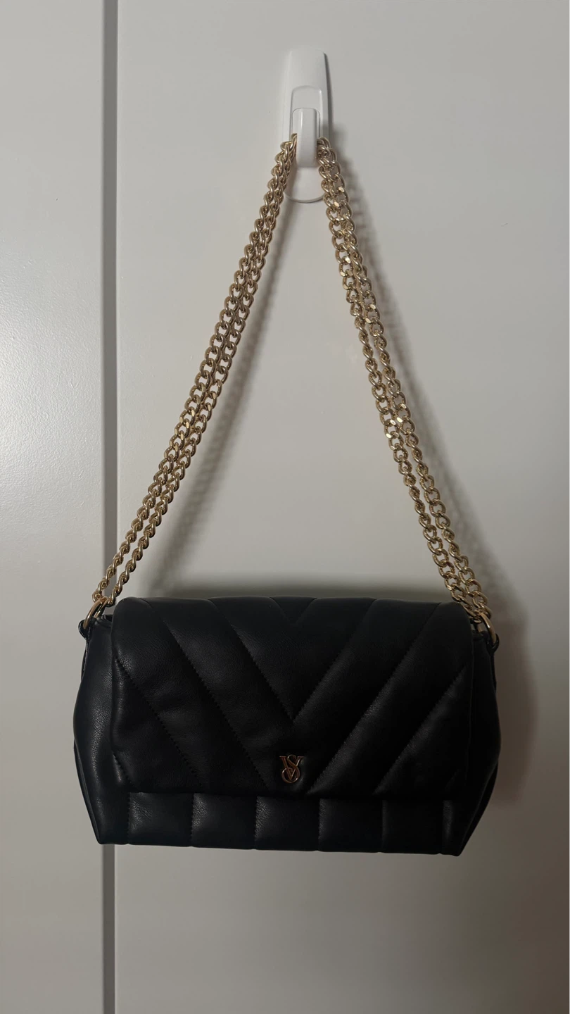 Victoria's Secret Black Quilted Shoulder Bag