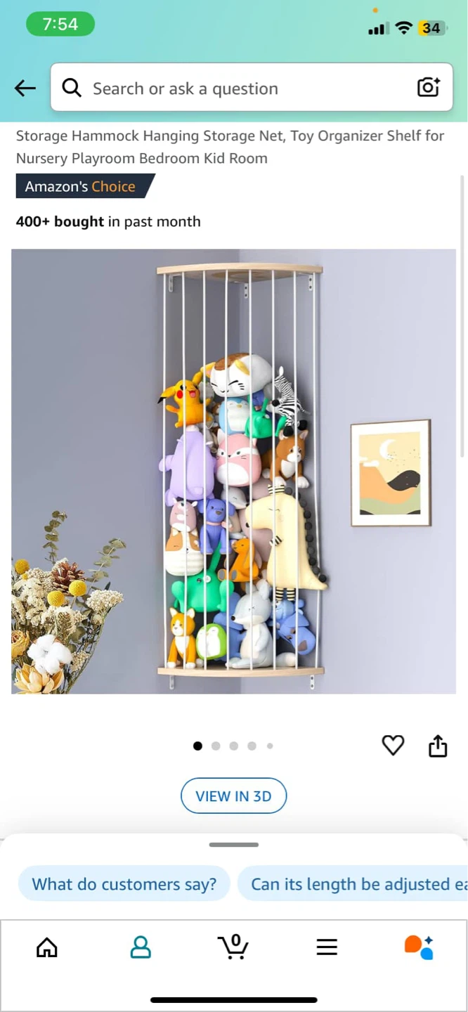 Storage Hammock Hanging Toy Organizer Net - photo 2