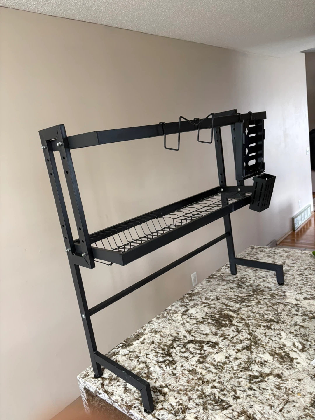 Black Metal Over-the-Sink Dish Drying Rack - photo 4