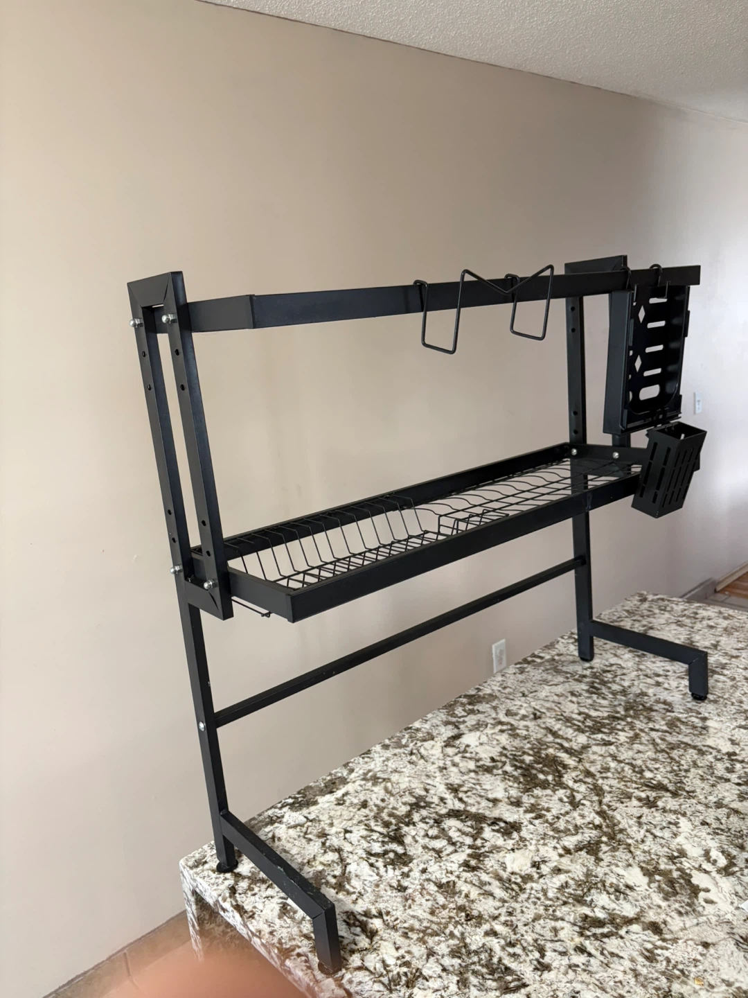Black Metal Over-the-Sink Dish Drying Rack - photo 3