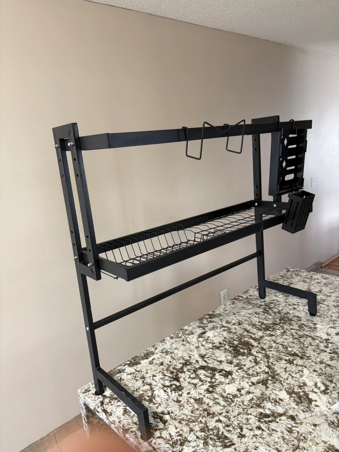 Black Metal Over-the-Sink Dish Drying Rack - photo 2