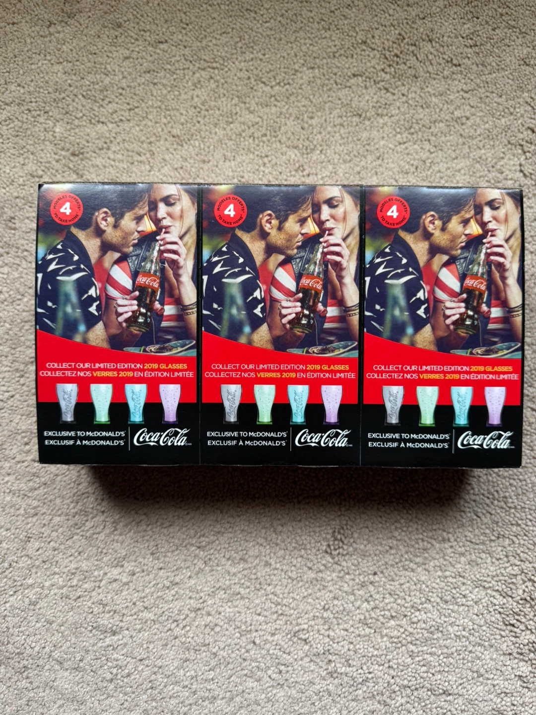 McDonald's Coca-Cola Limited Edition Glasses 2019 (Set of 3) - photo 2