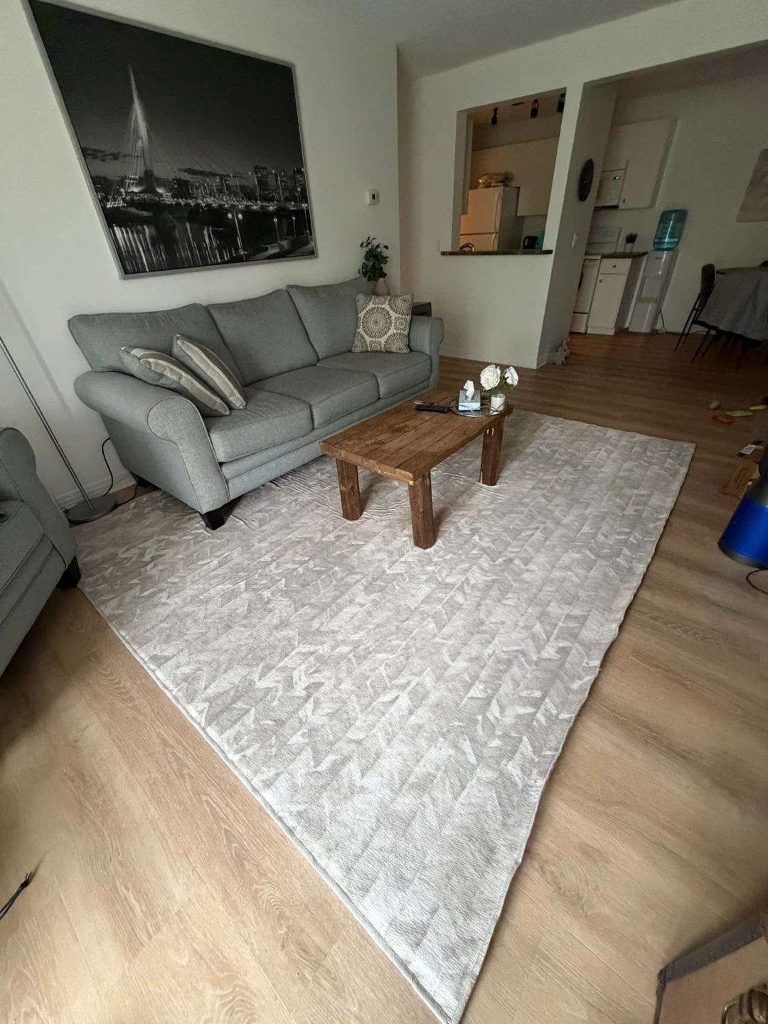 Ruggable area rug with overlay and underlay pad 10 x 8 feet