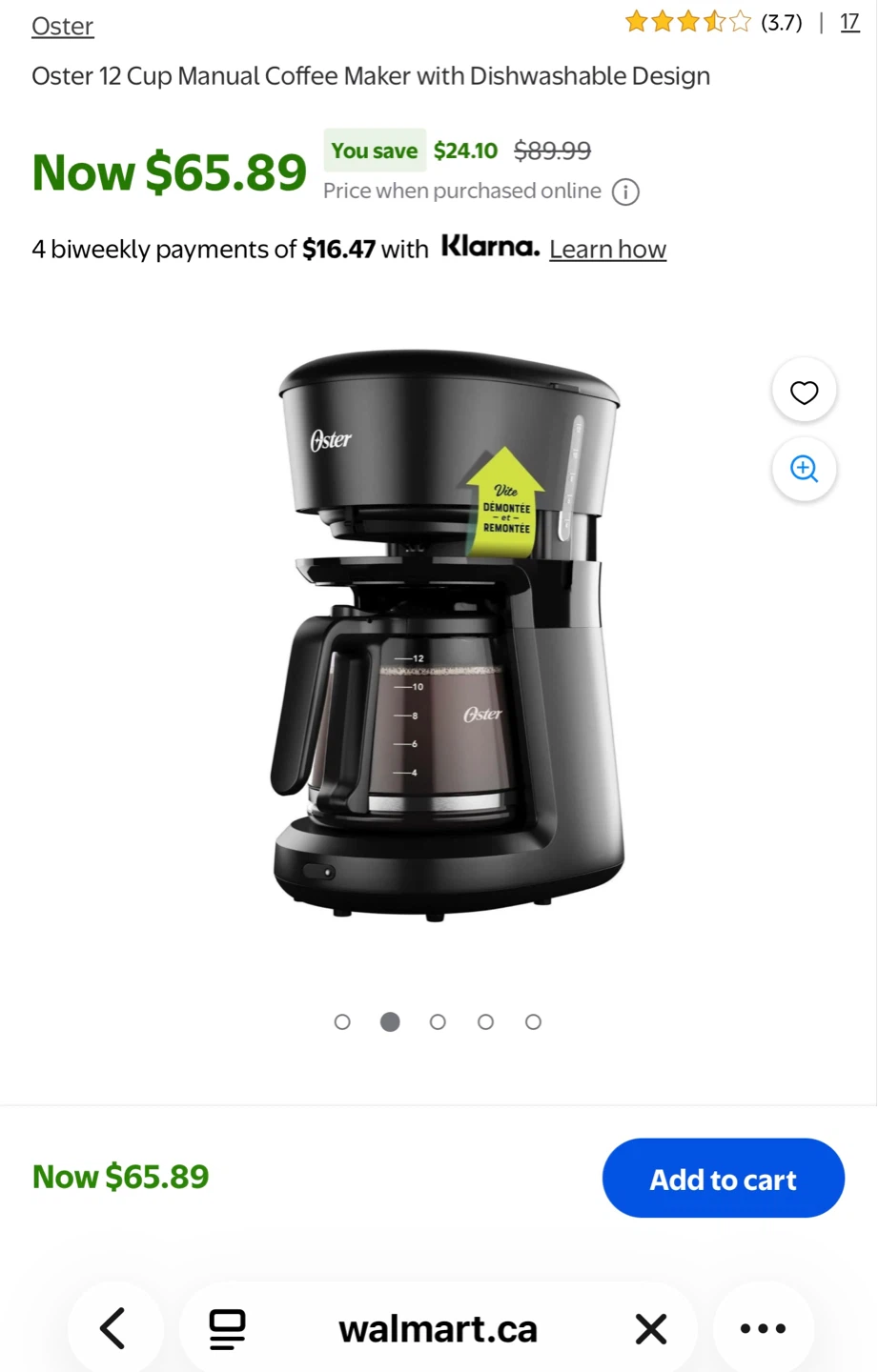 Oster 12 Cup Dishwashable Design Coffee Maker - photo 2