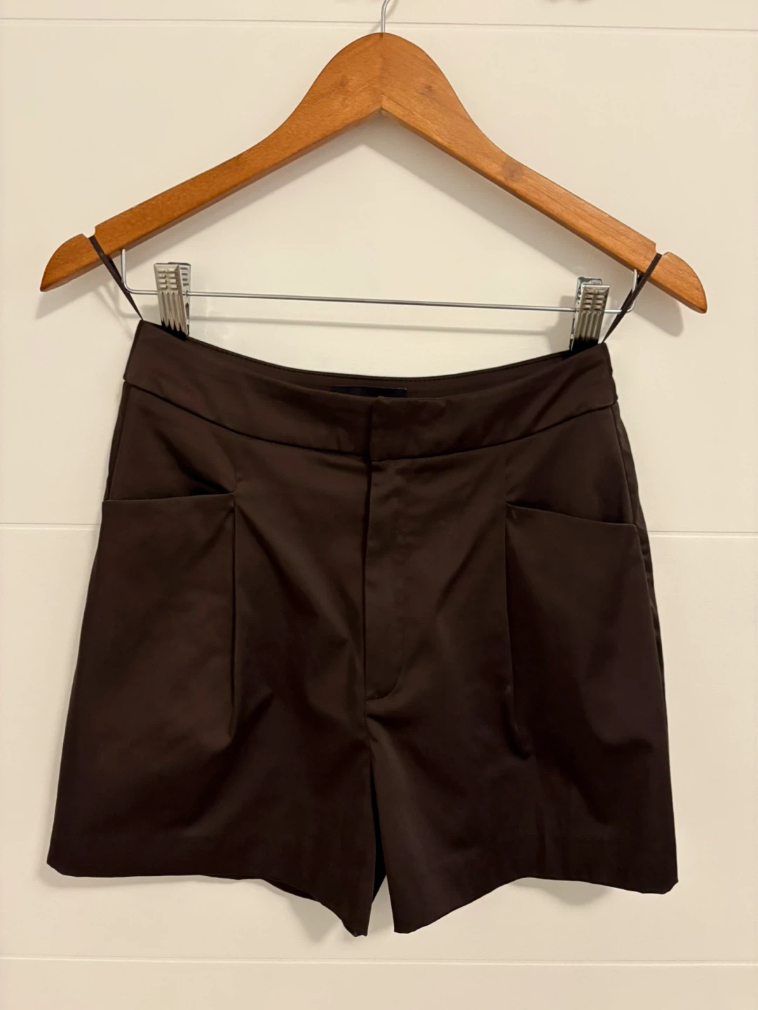 Zara Brown Pleated Shorts Size S