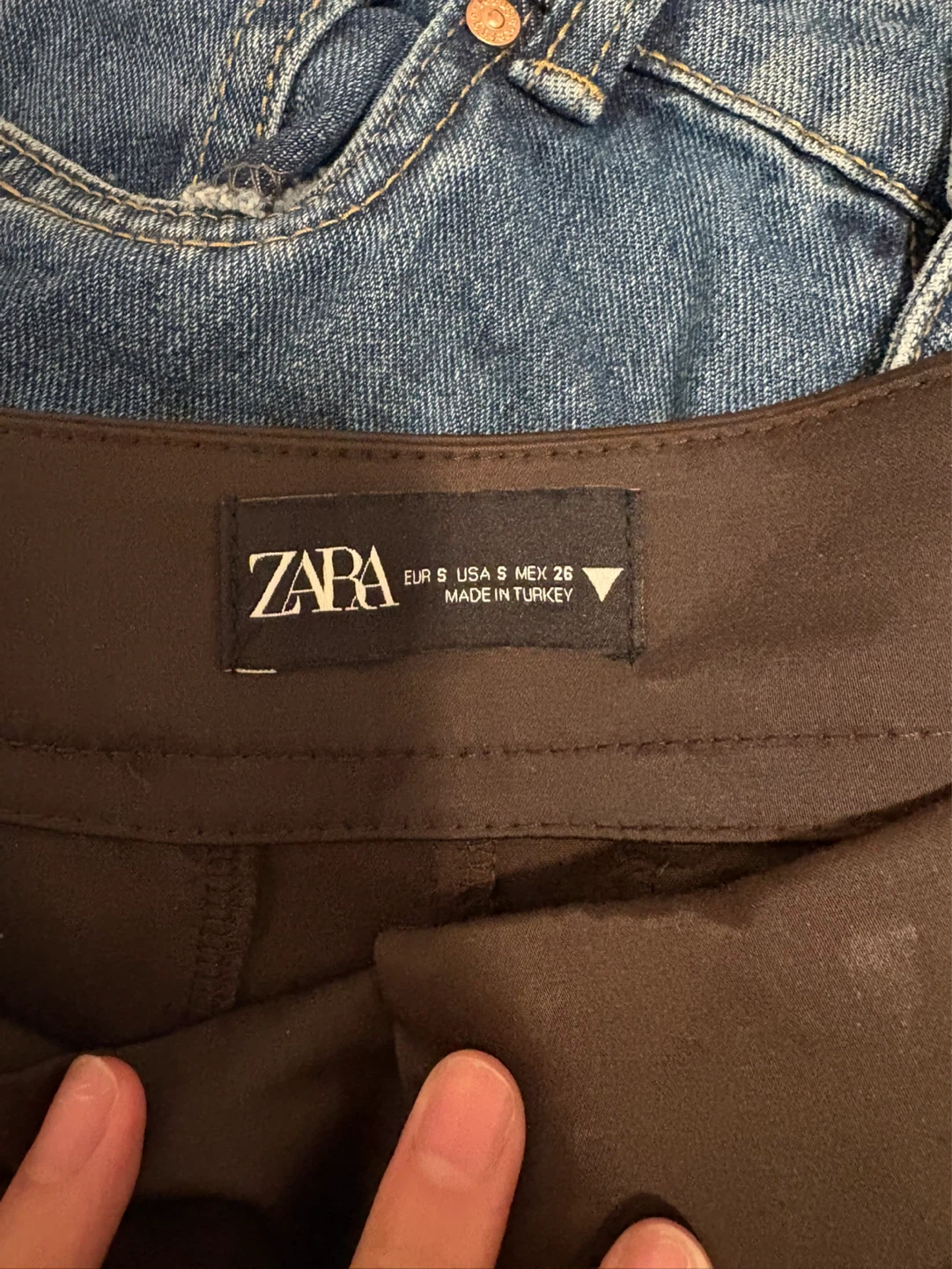 Zara Brown Pleated Shorts Size S - photo 2