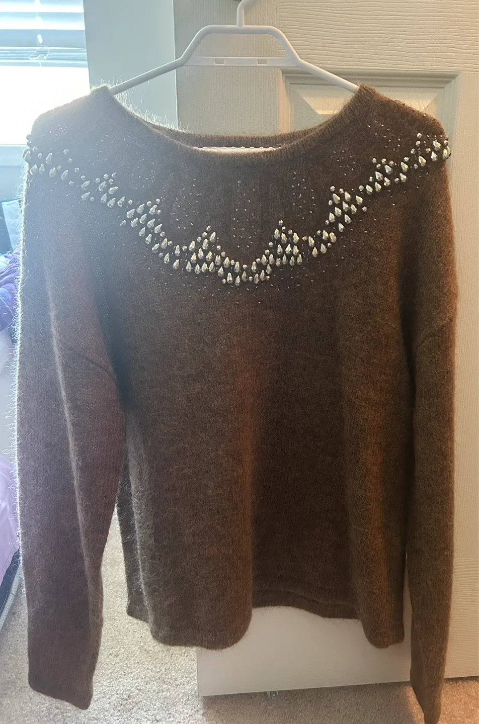 DAY Birger et Mikkelsen India Hicks Brown Beaded Sweater Size L