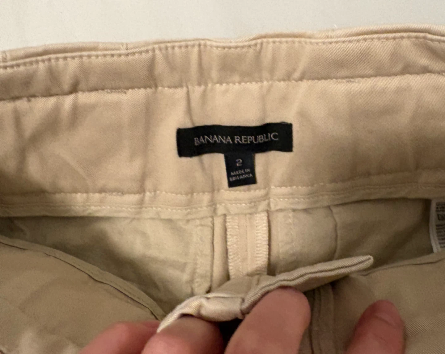 Banana Republic Women's Khaki Belted Cropped Pants - Size 2 - photo 2