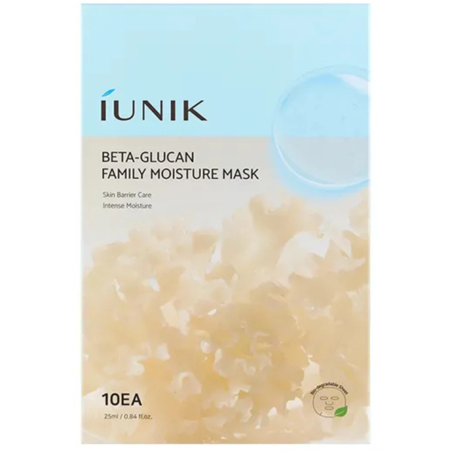 Iunik Beta-Glucan Family Moisture Mask 10 Sheets
