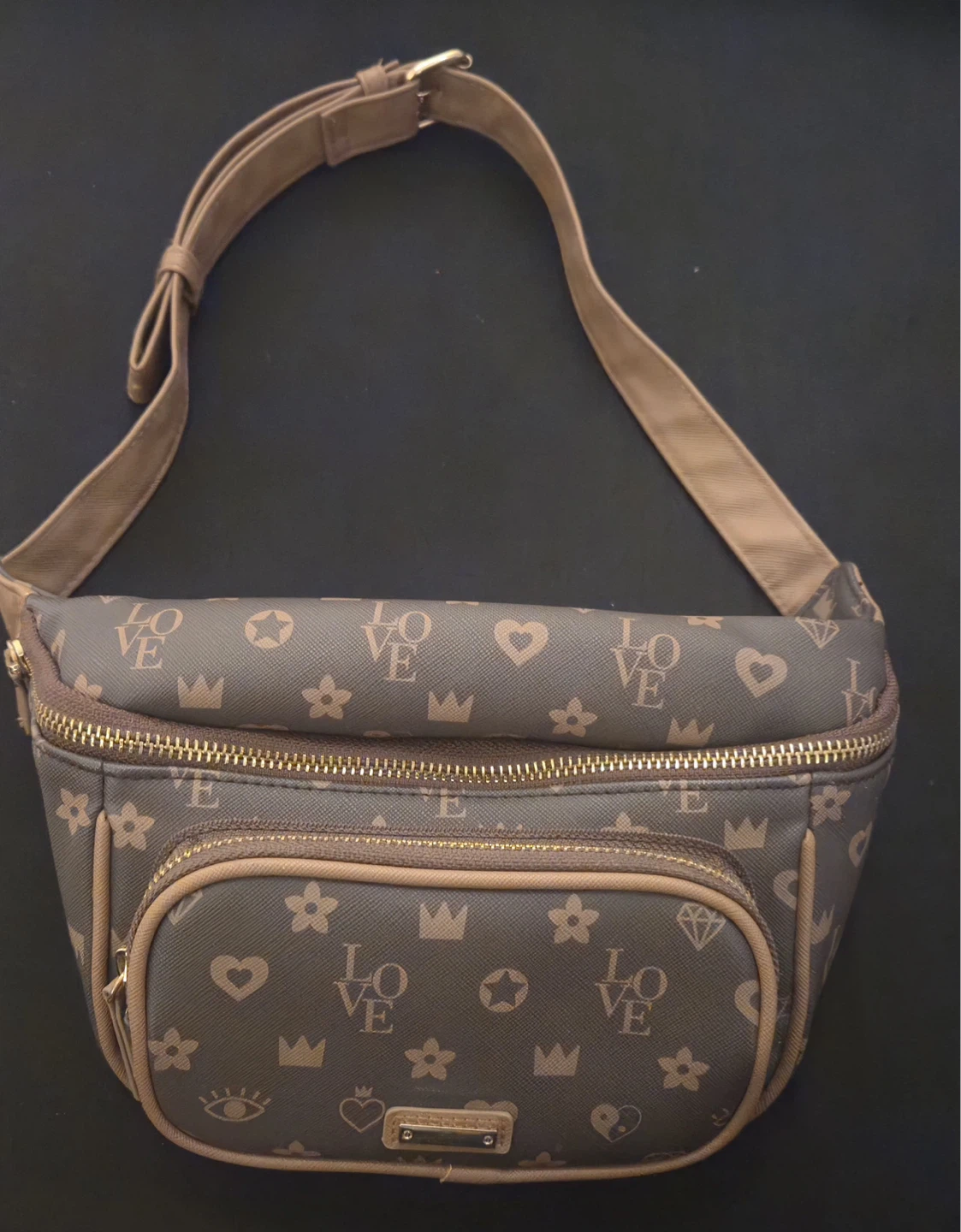 Brown Wallet and Fanny Pack Set