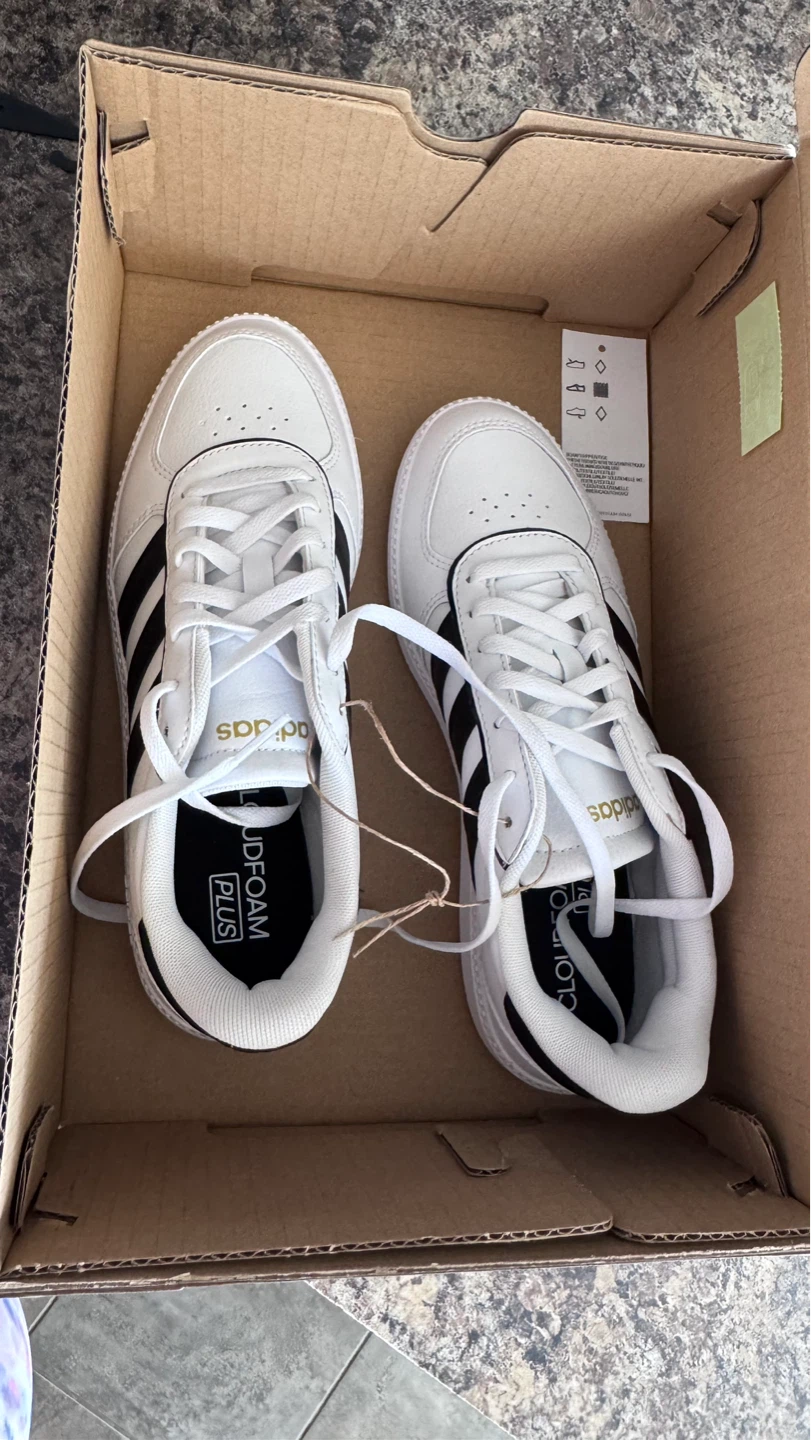Adidas women White & Black Court Sneakers