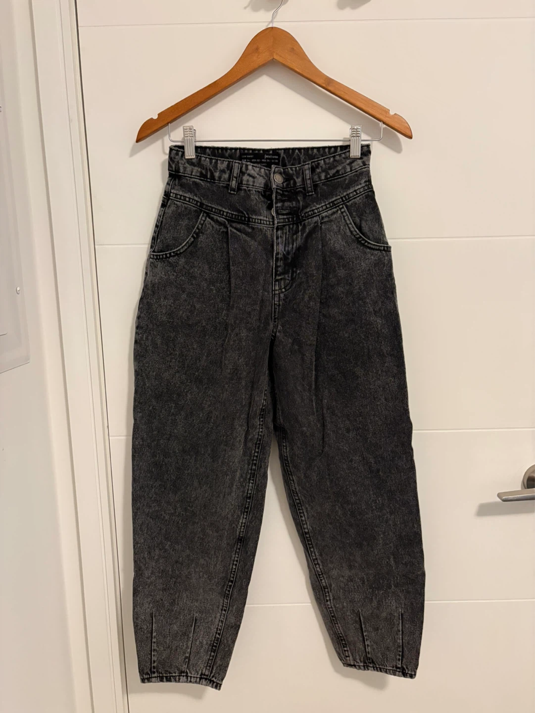 Stradivarius Acid Wash Mom Barrell Jeans