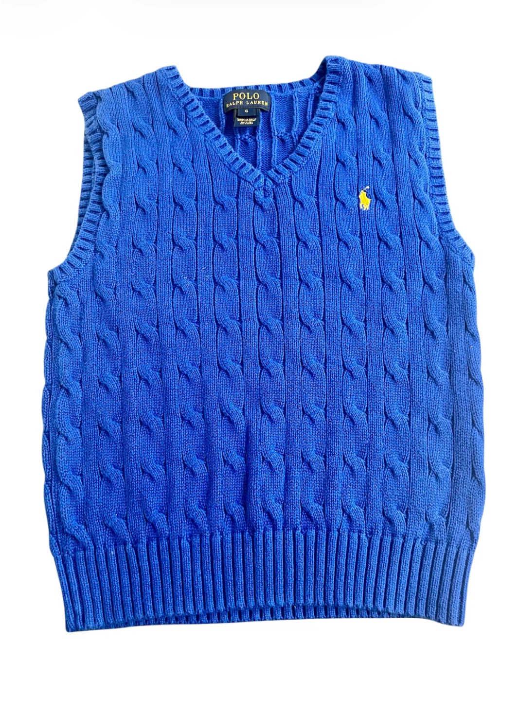 Polo Ralph Lauren Boys Cable Knit Sweater Vest – Size 6 💙