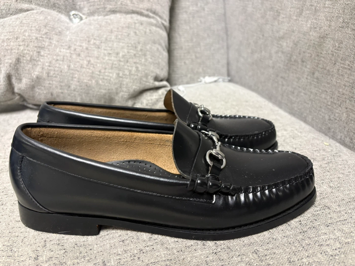 G.H. Bass Weejuns Black Leather Loafers Size 11 - photo 3