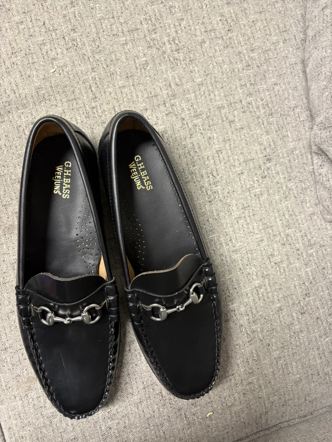 G.H. Bass Weejuns Black Leather Loafers Size 11 - photo 2