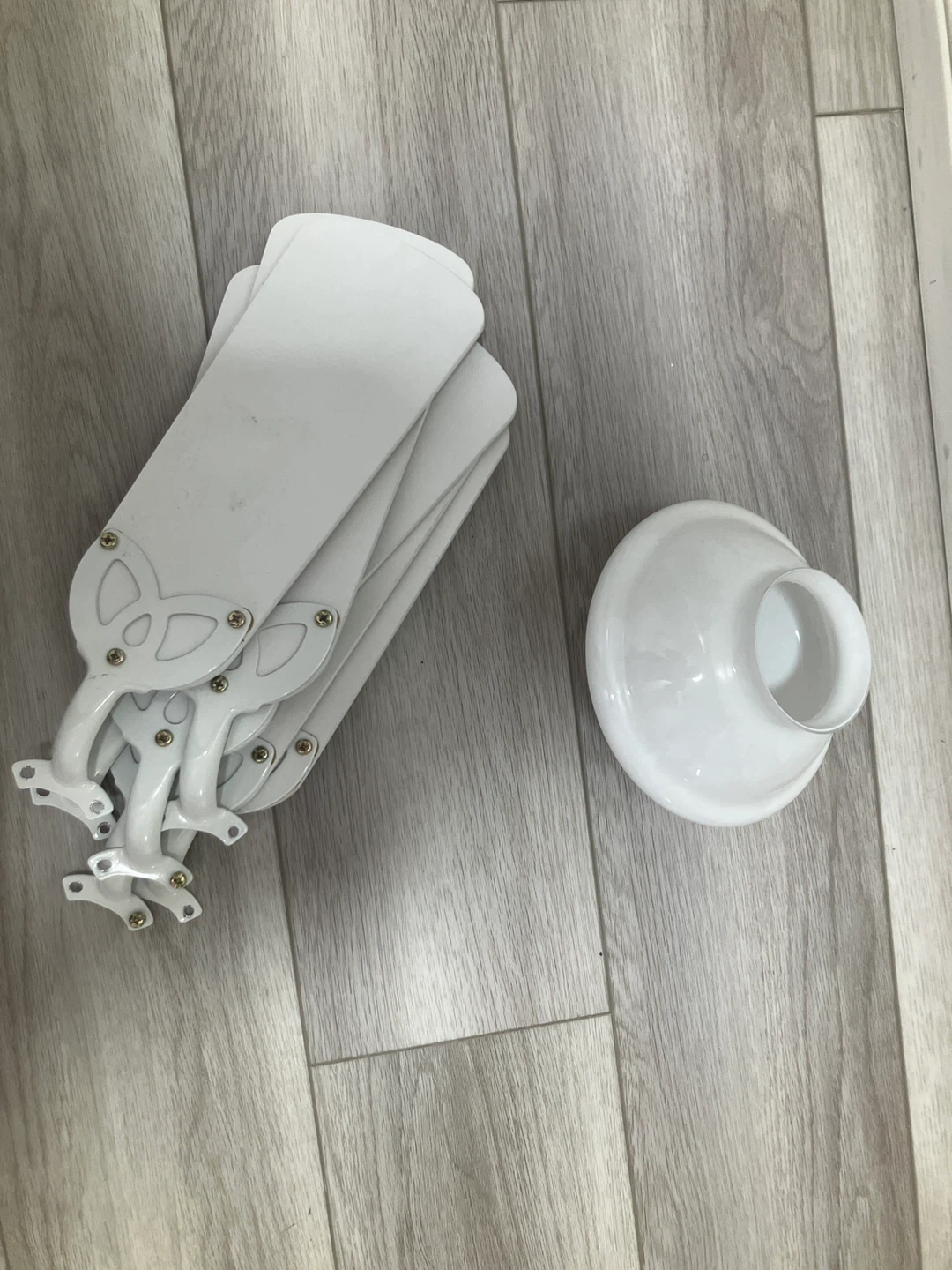 White Ceiling Fan Blades and Housing