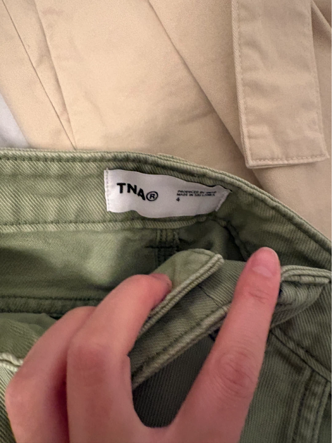 TNA Olive Green Cargo Pants Size 4 - photo 2