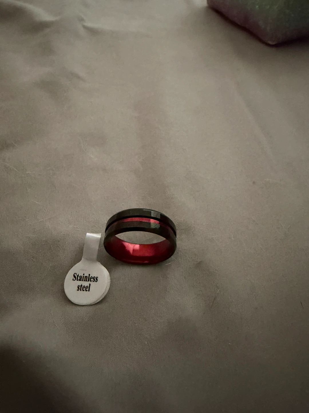 Men's Stainless Steel Ring - Size 10 - photo 2