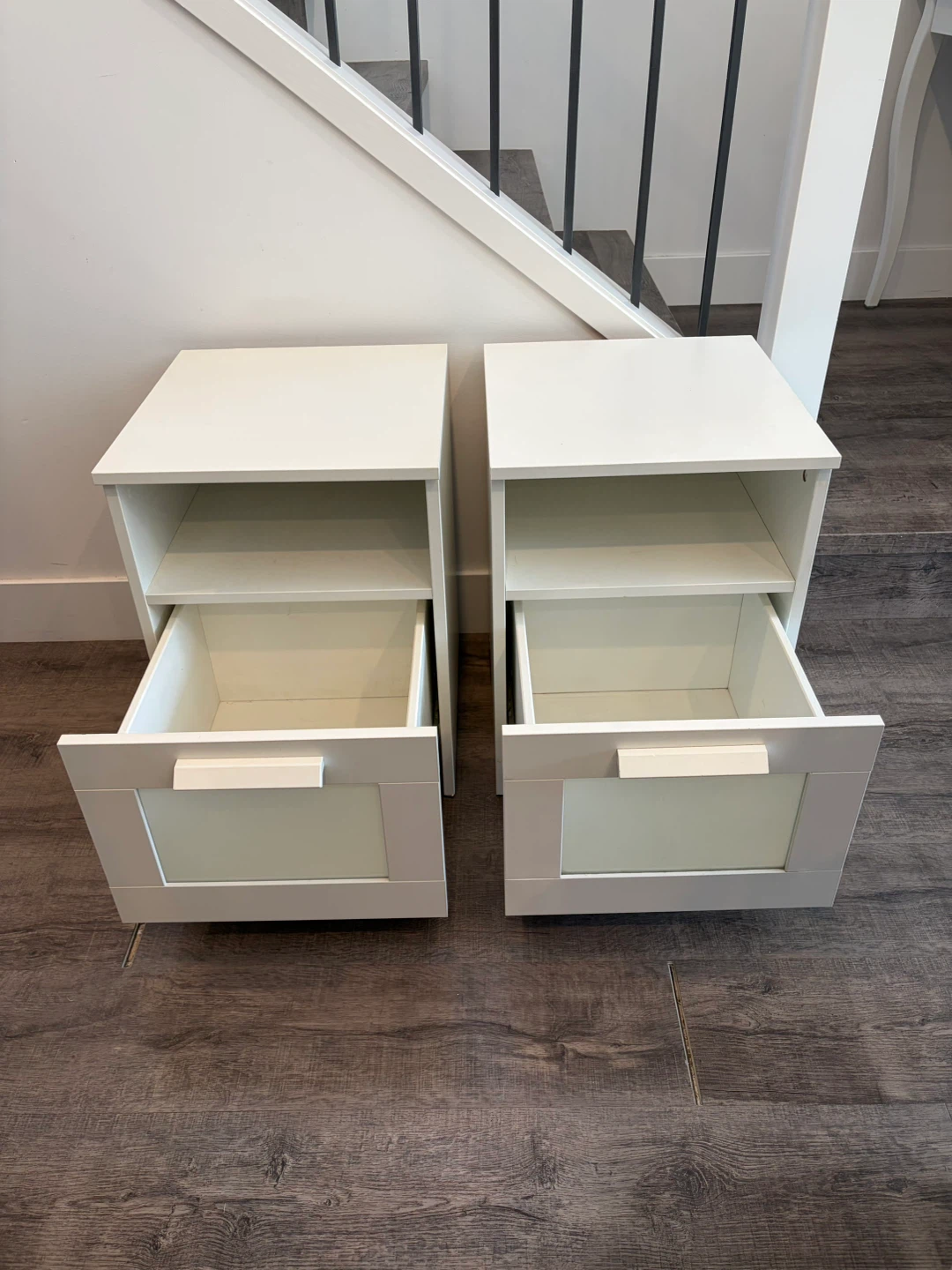 pair of IKEA BRIMNES nightstand in white - photo 2