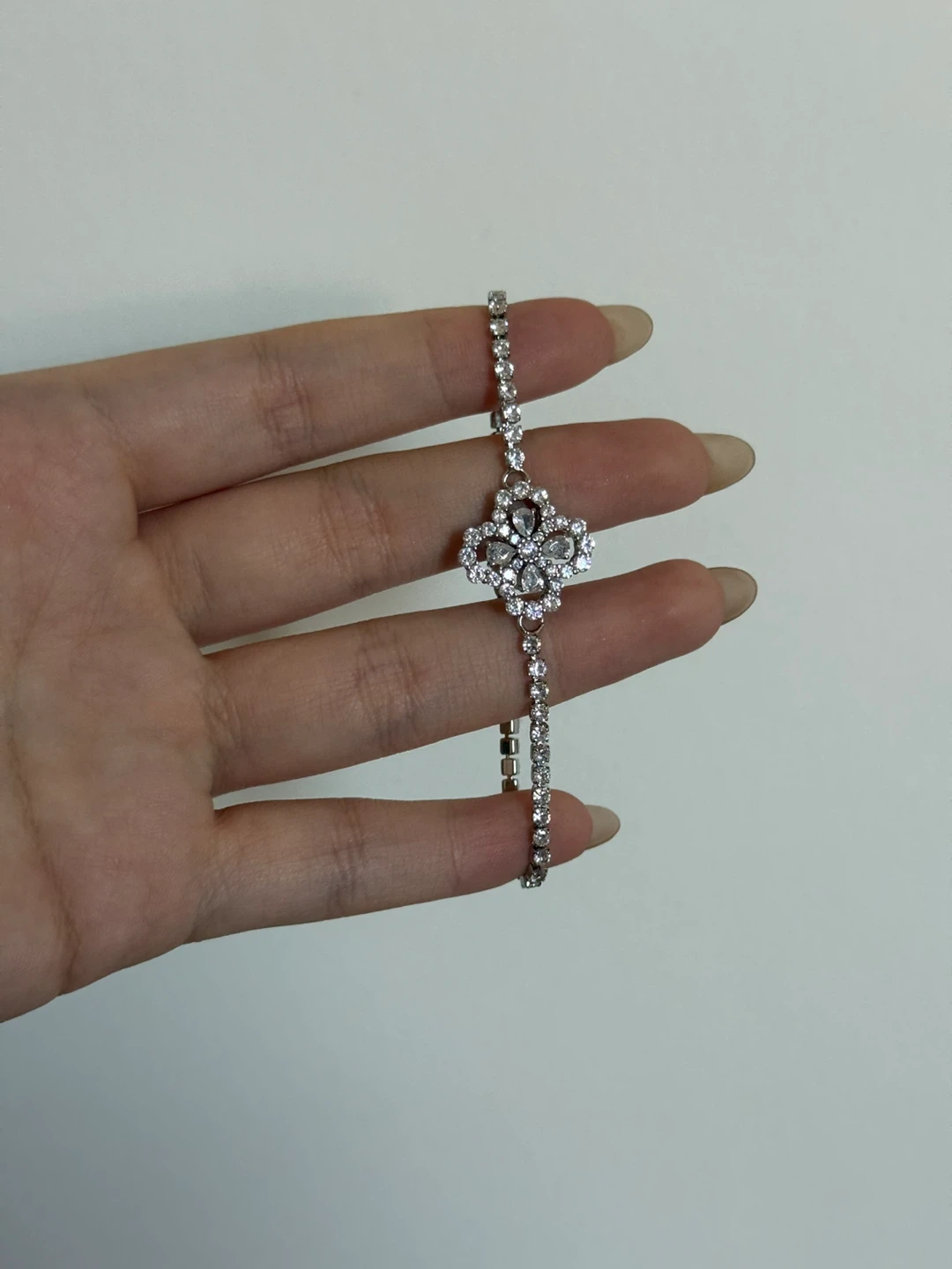Silver Tone Crystal Tennis Bracelet - photo 2