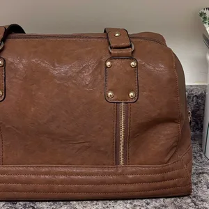 Fiorelli Brown Faux Leather Satchel Handbag