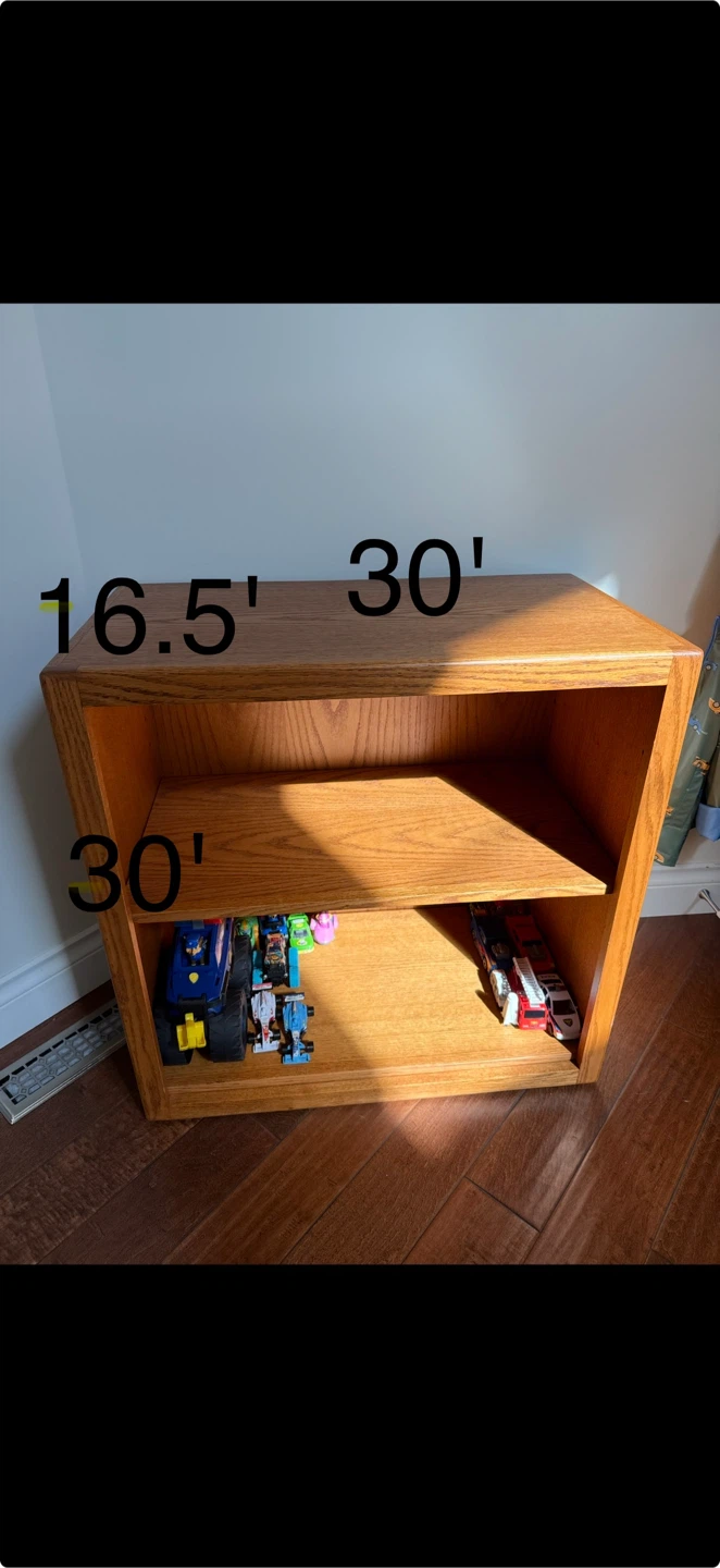 Oak Wood Bookshelf / Storage Unit - photo 2