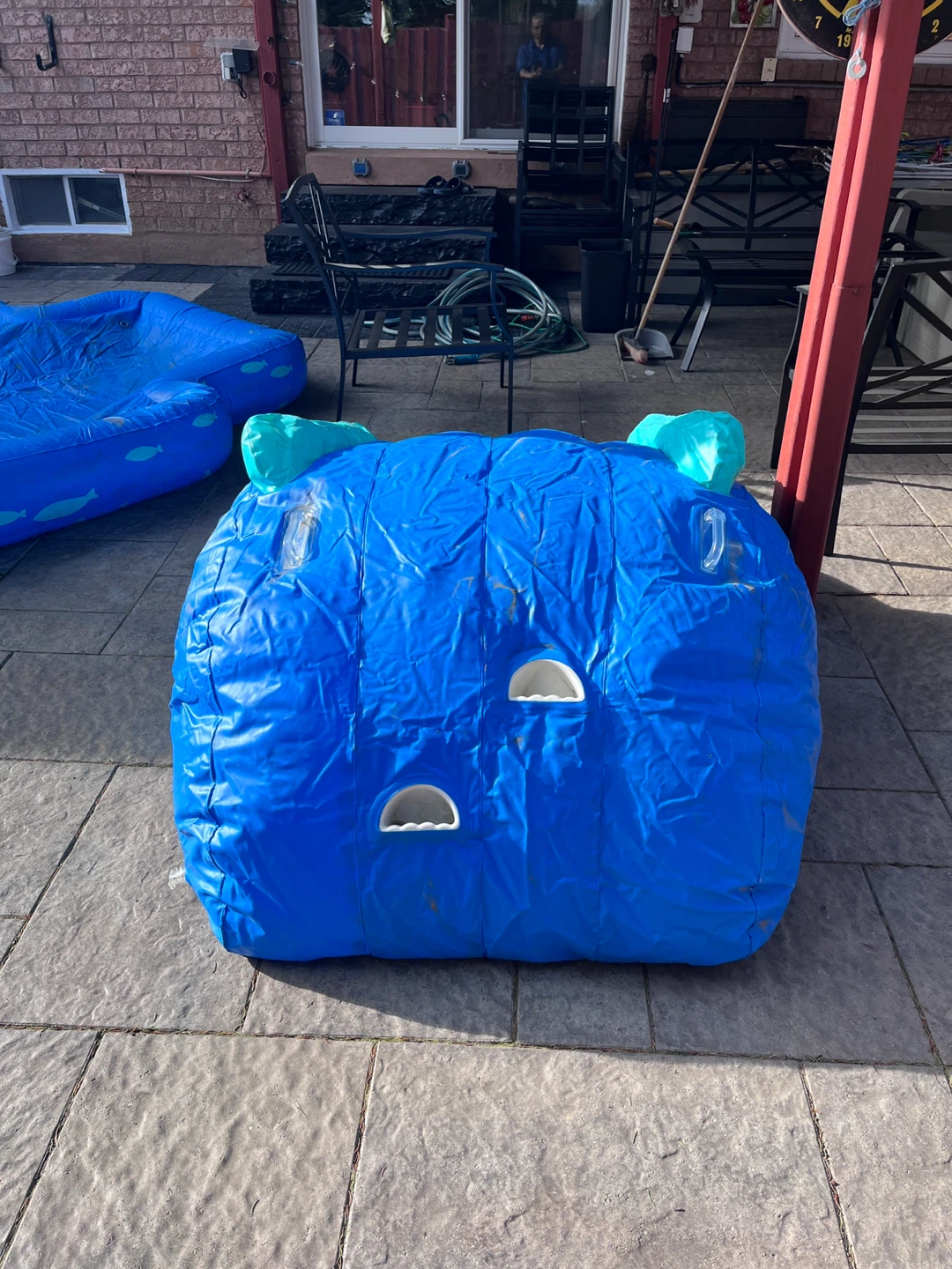 Blue Inflatable kiddie pool with fish design - photo 5