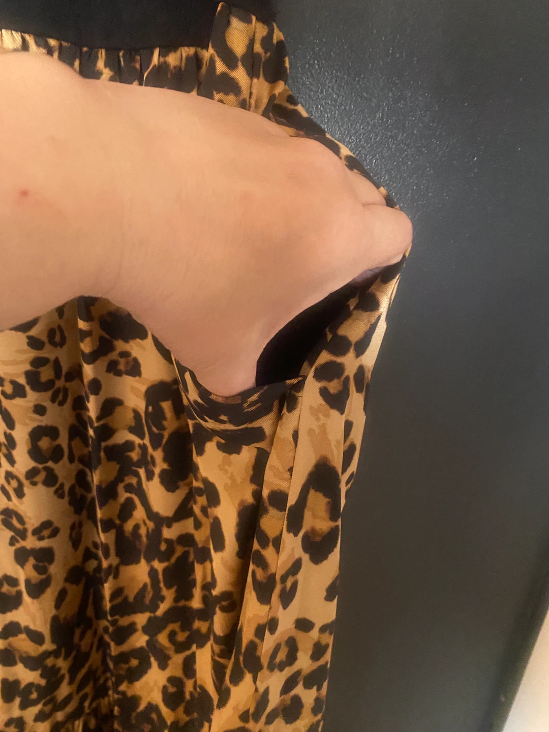 DKNY Black & Leopard Print Dress size XL - photo 4