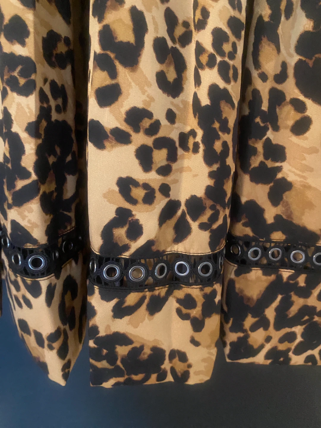 DKNY Black & Leopard Print Dress size XL - photo 5