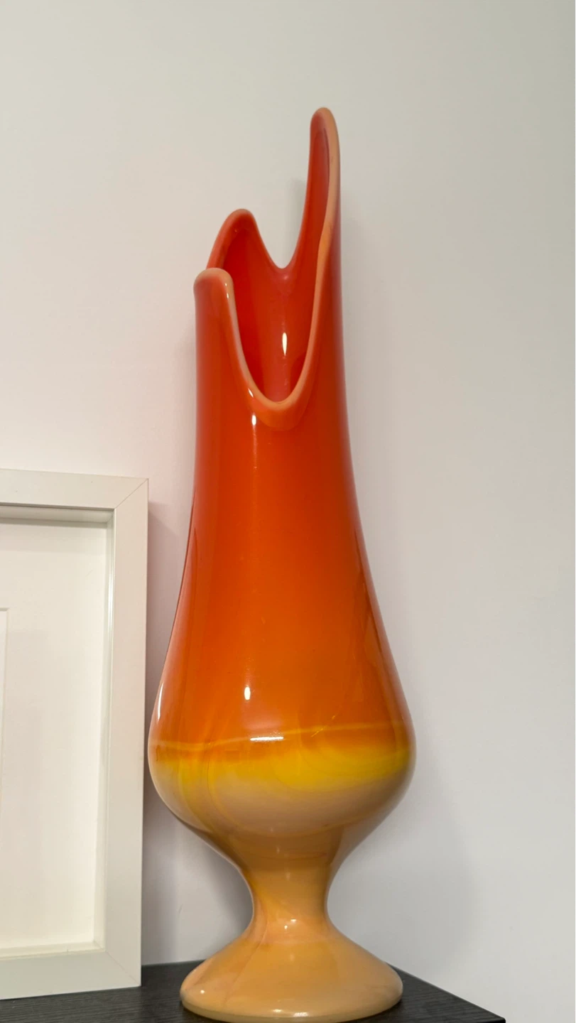 Orange Glass Vase 22”H - photo 2