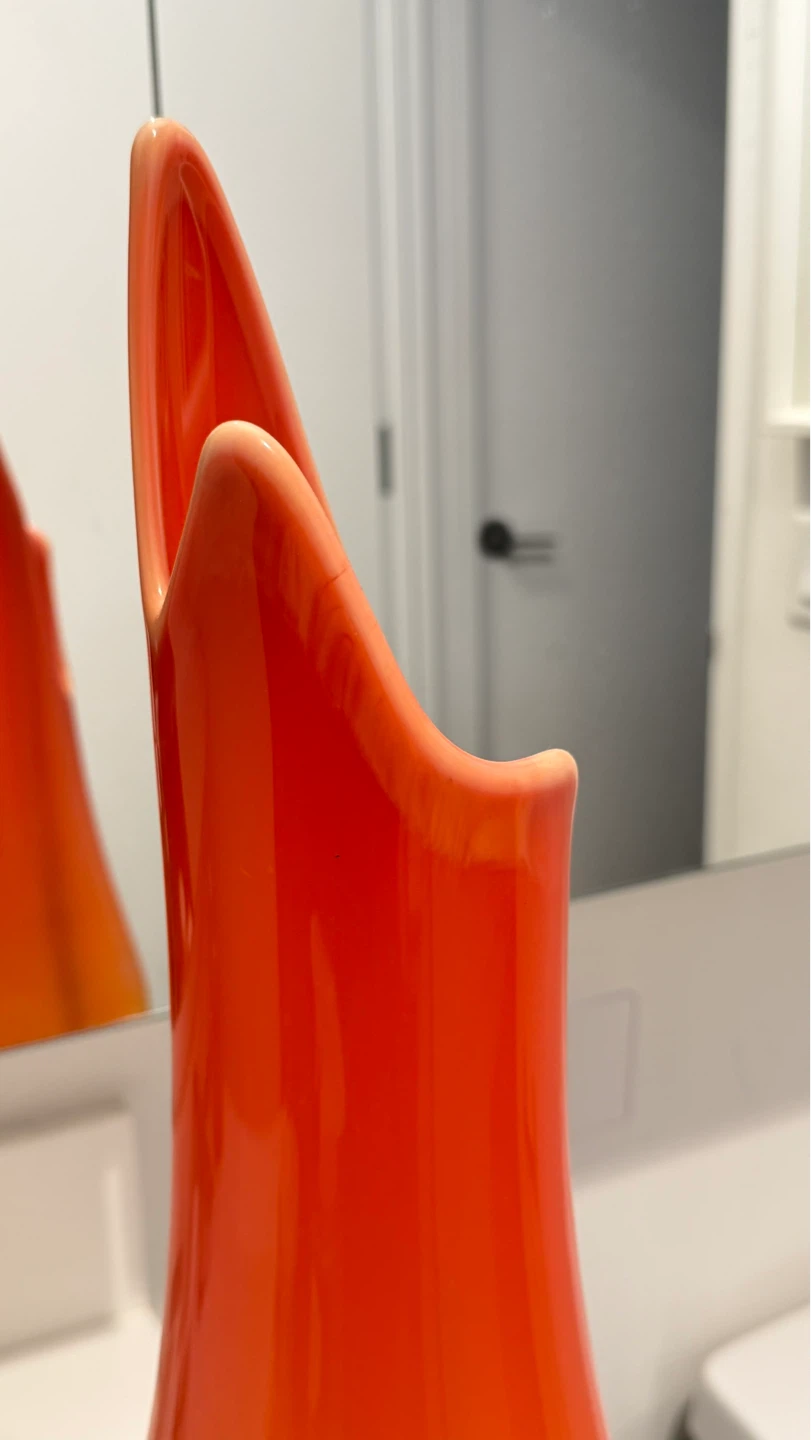 Orange Glass Vase 22”H - photo 3
