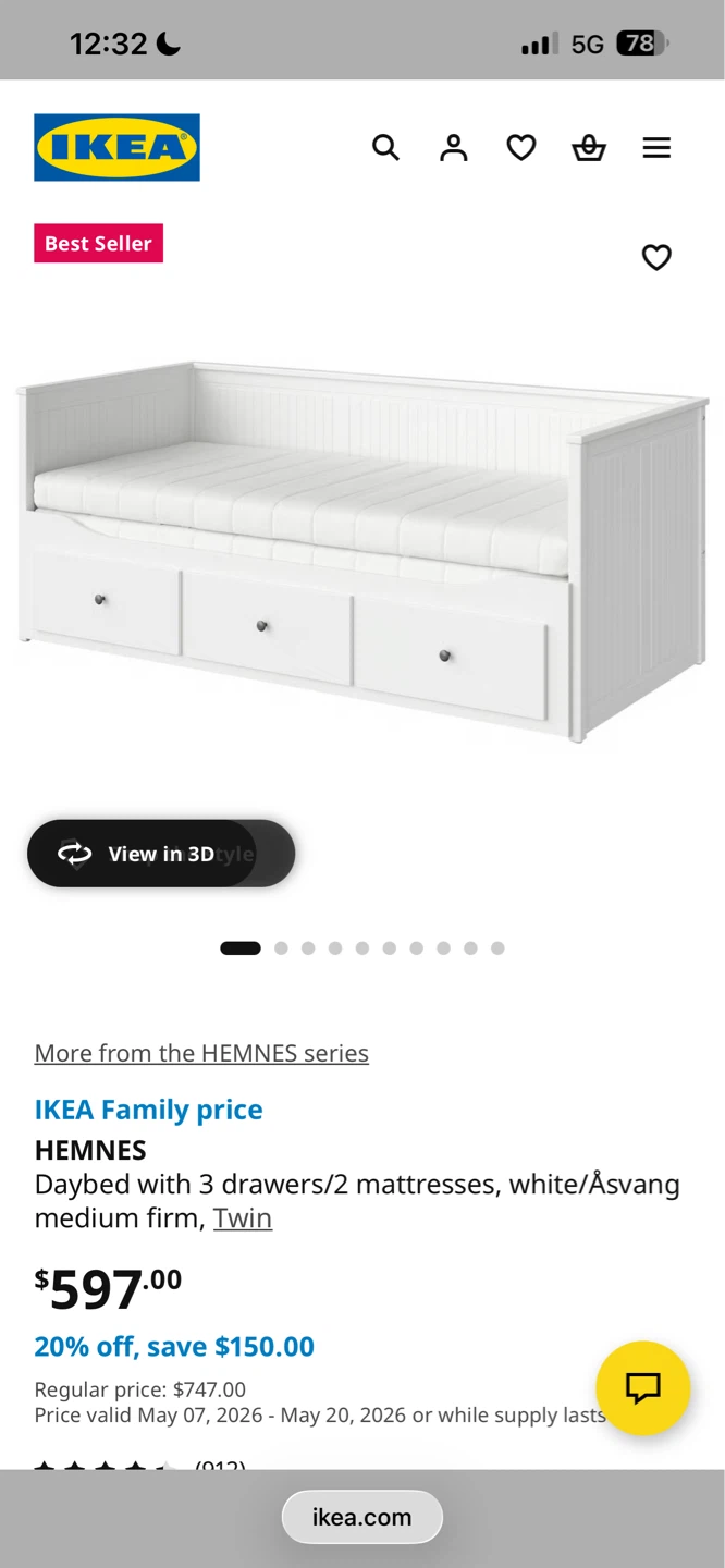 IKEA HEMNES Daybed with 3 drawers and 2 mattresses - photo 4