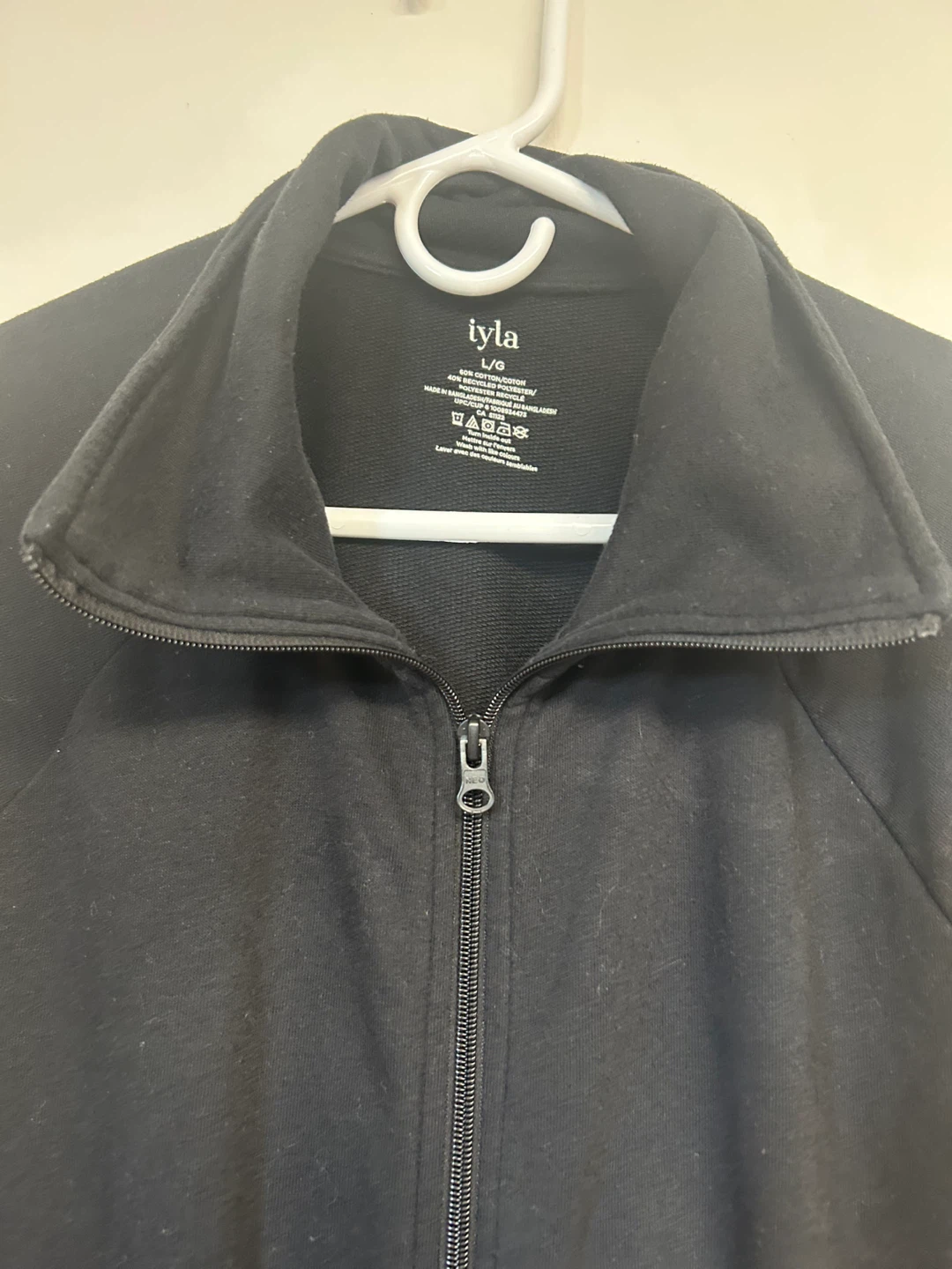 Iyla Black Zip-Up Jacket - Size L/G - photo 2