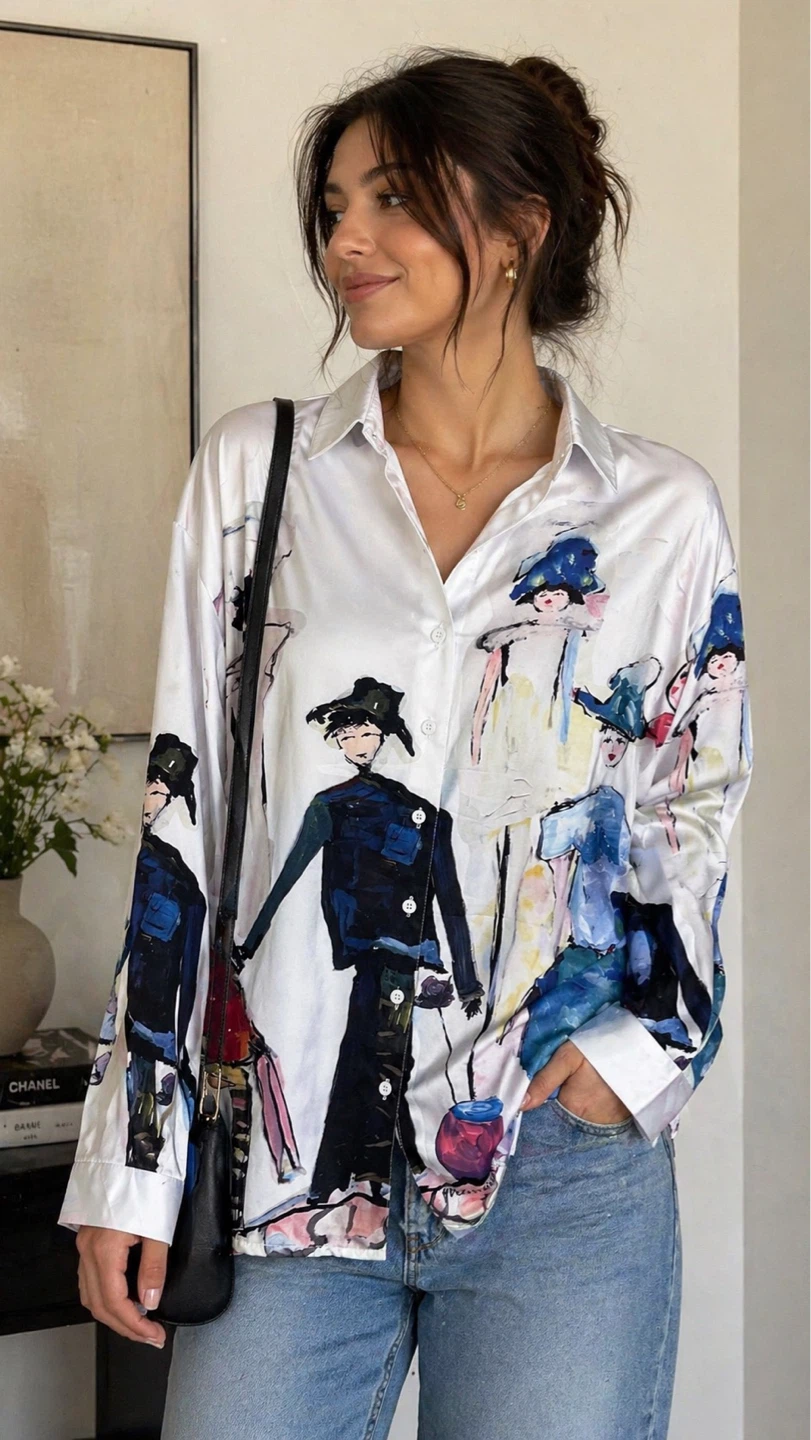 Fashion Art Women's Silky Shirt