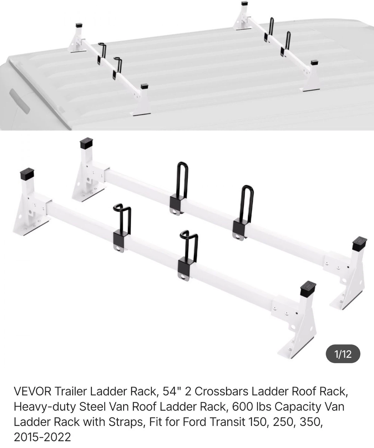VEVOR Trailer Ladder Rack for Ford Transit 2015-2022
