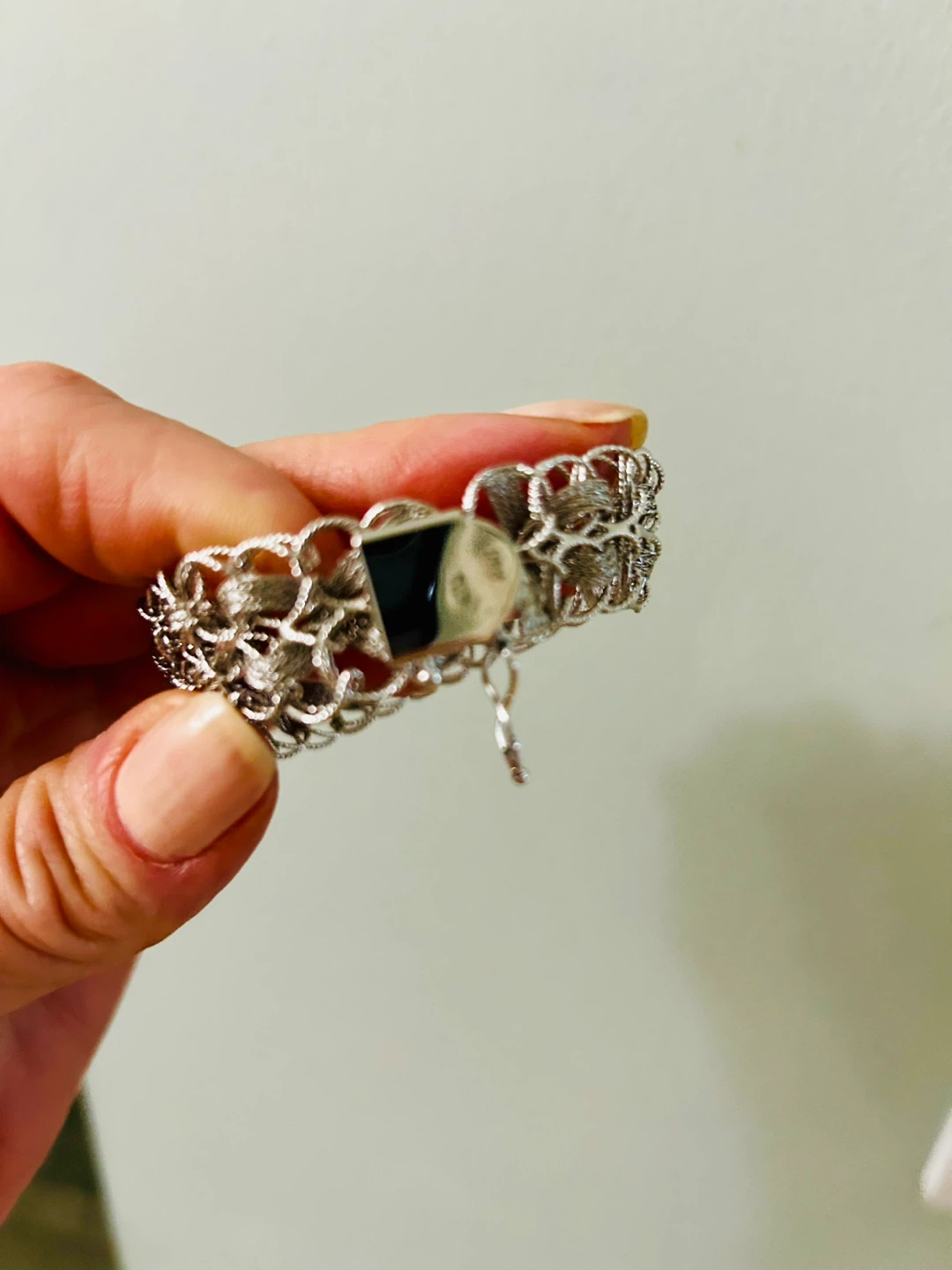 Silver Tone Filigree Bracelet - photo 2