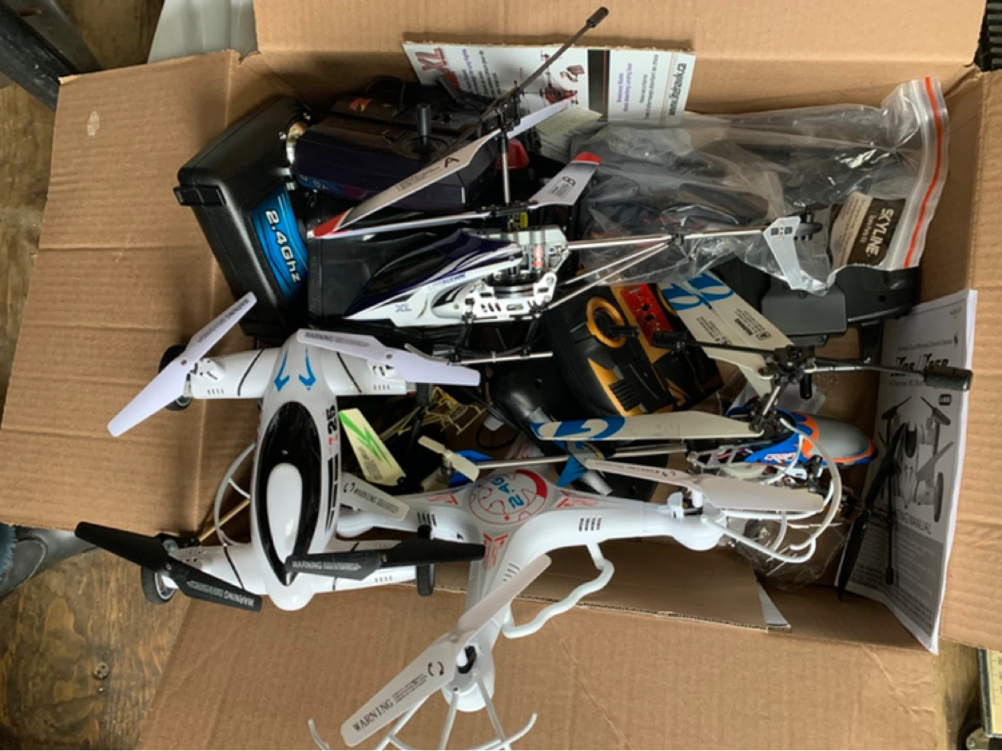 Assorted Drones and Helicopters