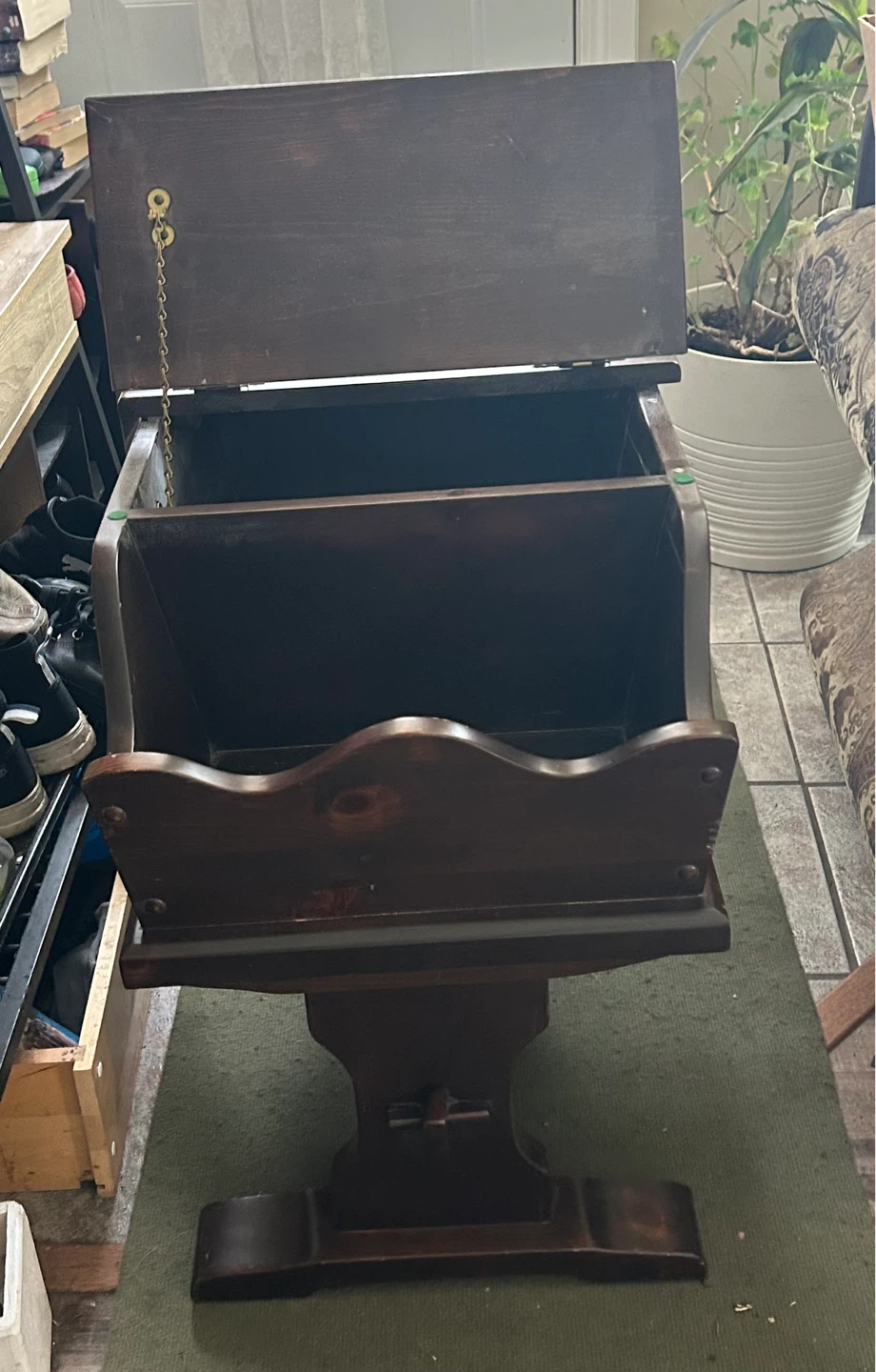 Wooden Magazine Rack with Storage - photo 3