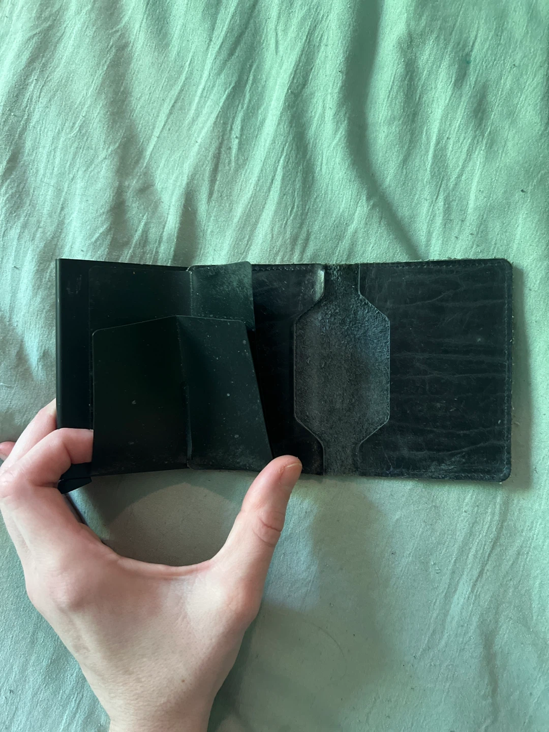 Secrid Card Holder Wallet - Black Leather - photo 2