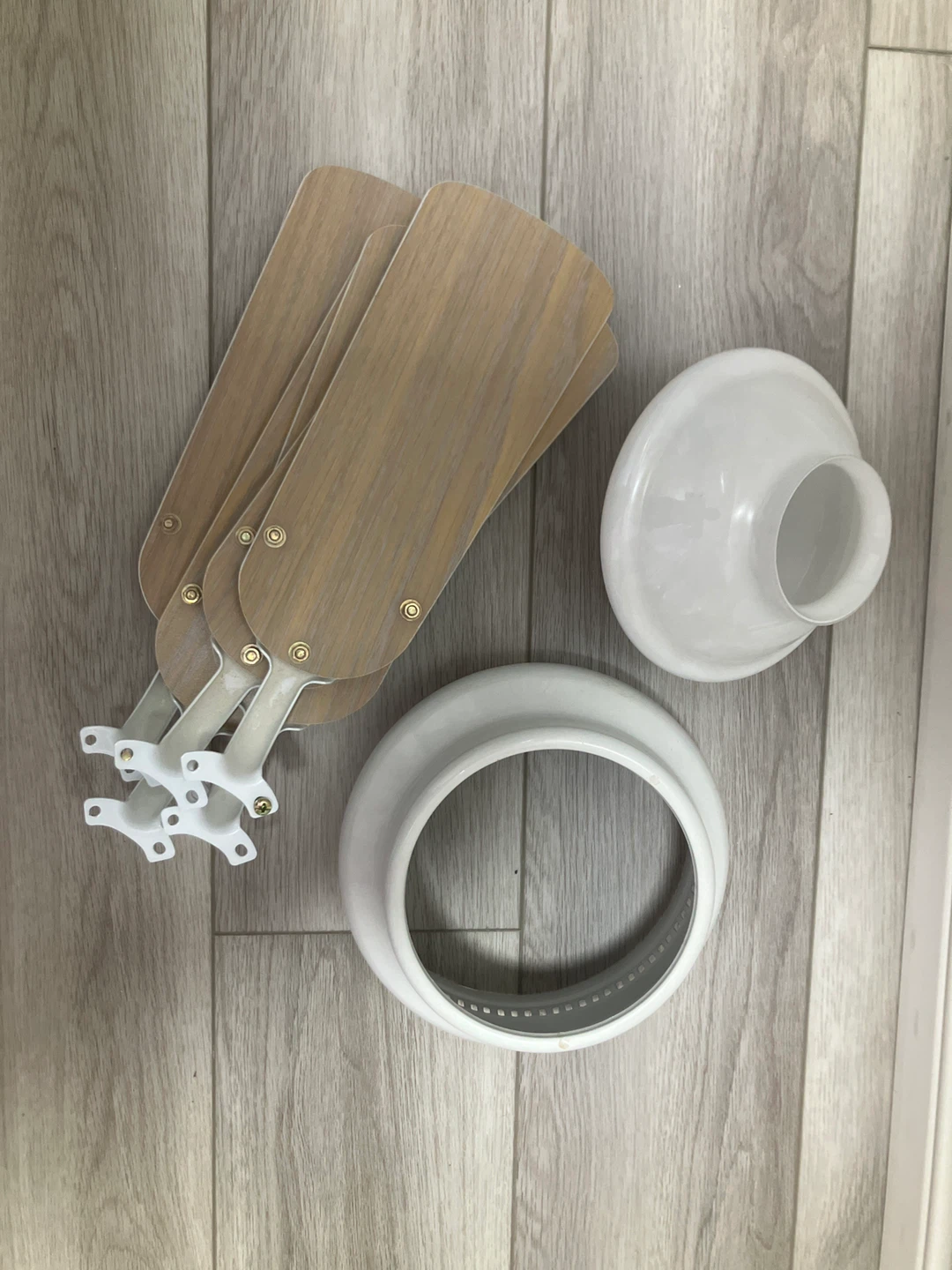 White Ceiling Fan Blades and Housing - photo 2