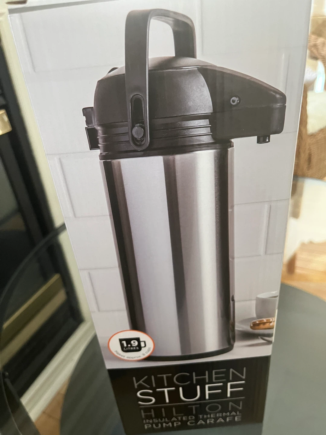 Brand new! Thermos Pump Carafe 1.9L (Kitchen stuff plus) - photo 2