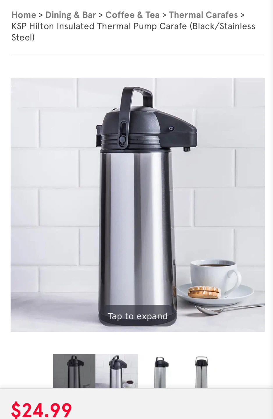 Brand new! Thermos Pump Carafe 1.9L (Kitchen stuff plus)