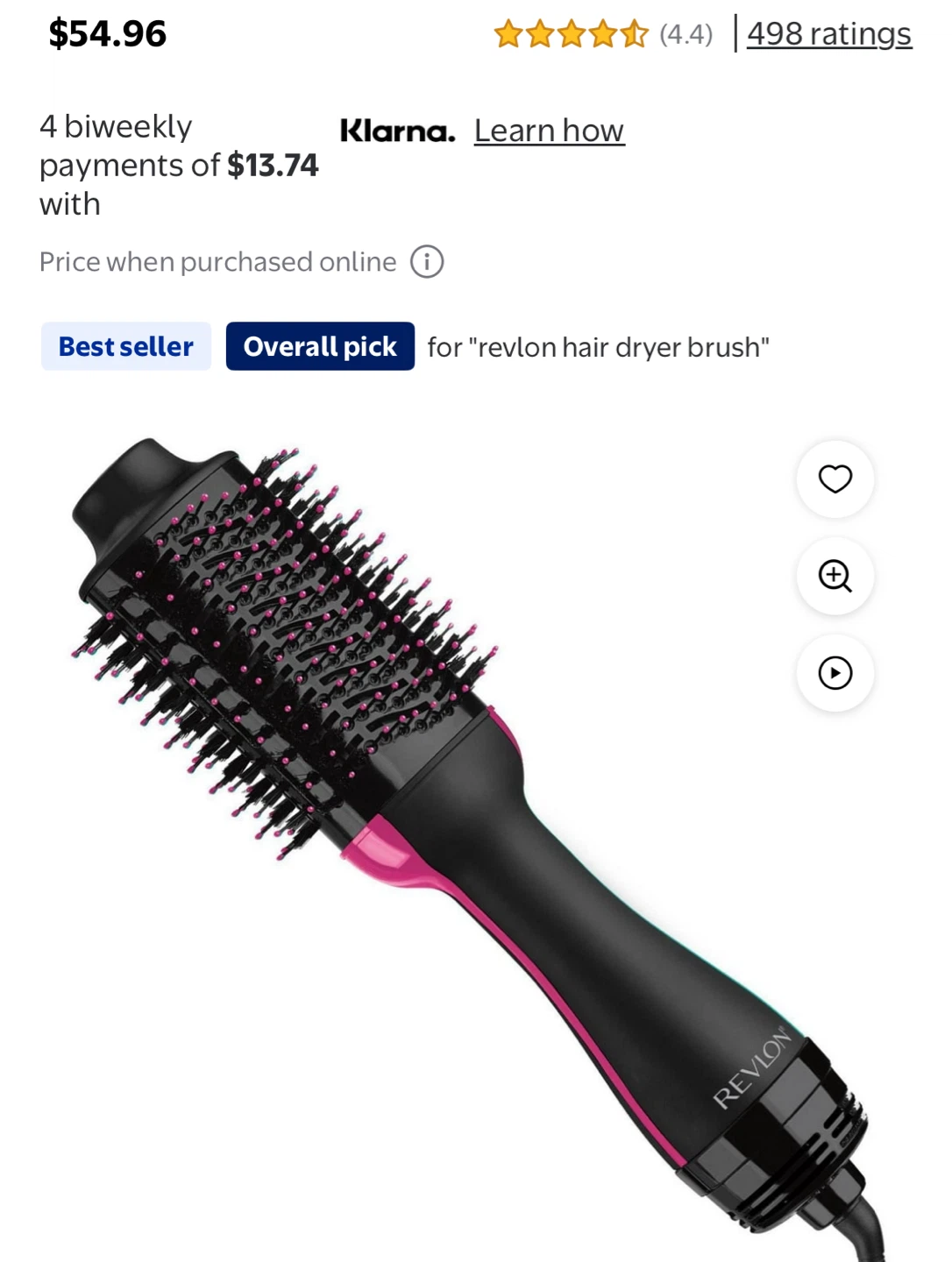 Revlon One-Step Hair Dryer & Volumizer Brush