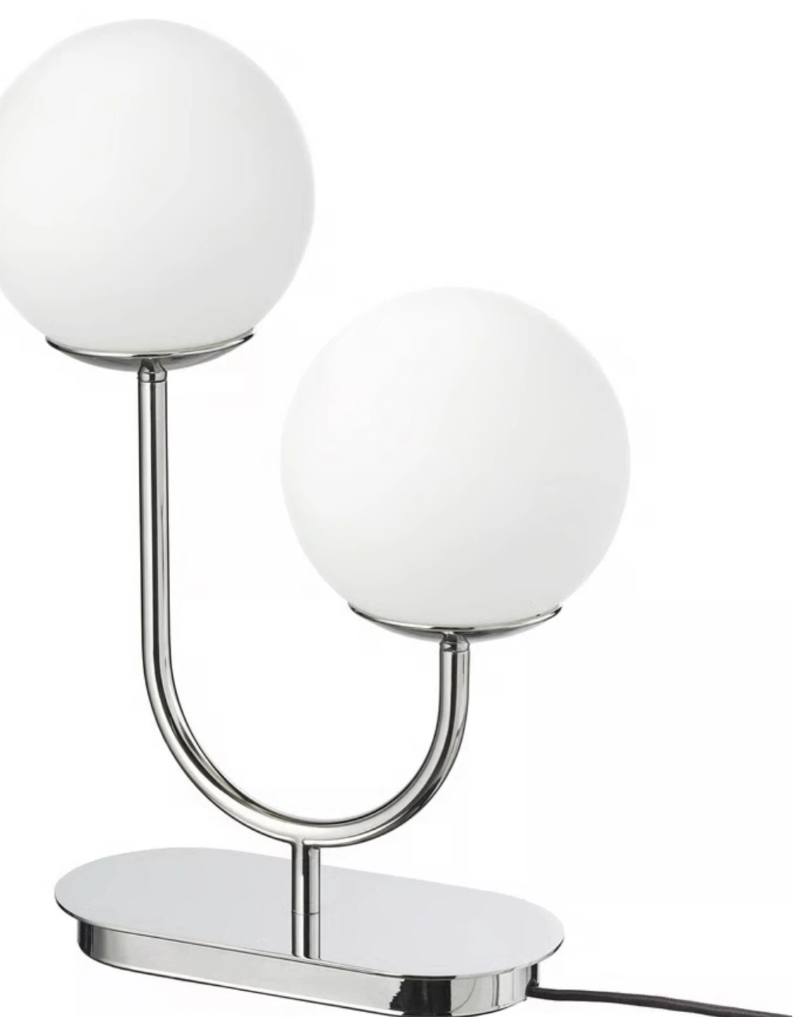 SIMRISHAMN Table lamp, chrome plated/opal glass, 17” - photo 3